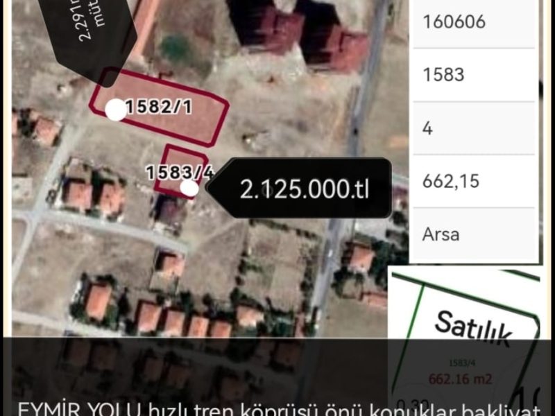 Eymir yolu ada kat karşısı veya kooparatife uygun