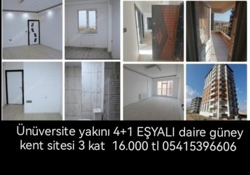 KİRALIK hastaneye ünüversite yakın kiralık 4+1 EŞYALI 16.000.tl